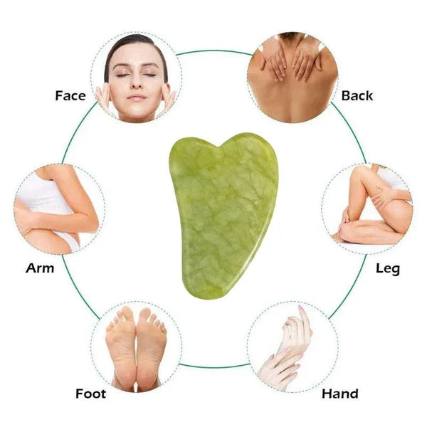Flawless Jade Roller With Guasha (Marble Stone) Stimulates healthier skin