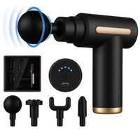 Massage Gun 4 In 1 Multifunctional Electric Body Massage - 6 Speeds With 4 Massage Heads