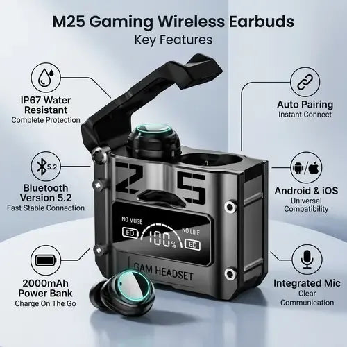 M25 wireless Blutood Earbuds