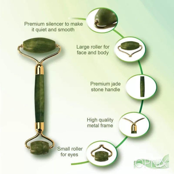 Flawless Jade Roller With Guasha (Marble Stone) Stimulates healthier skin