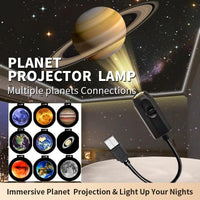 USB Planet Projector Lamp – Moon, Earth & Starry Sky Night Light | 6 Lenses