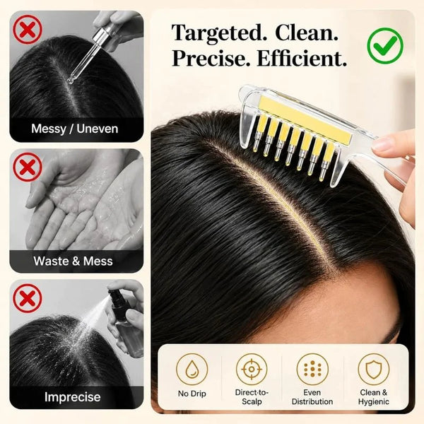 Transparent Hair Oil Applicator Comb |